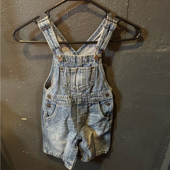 OshKosh B'gosh Blue Denim Overalls with Adjustable Straps - Picture 1 of 4